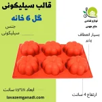 قالب سیلیکونی گل 6خانه